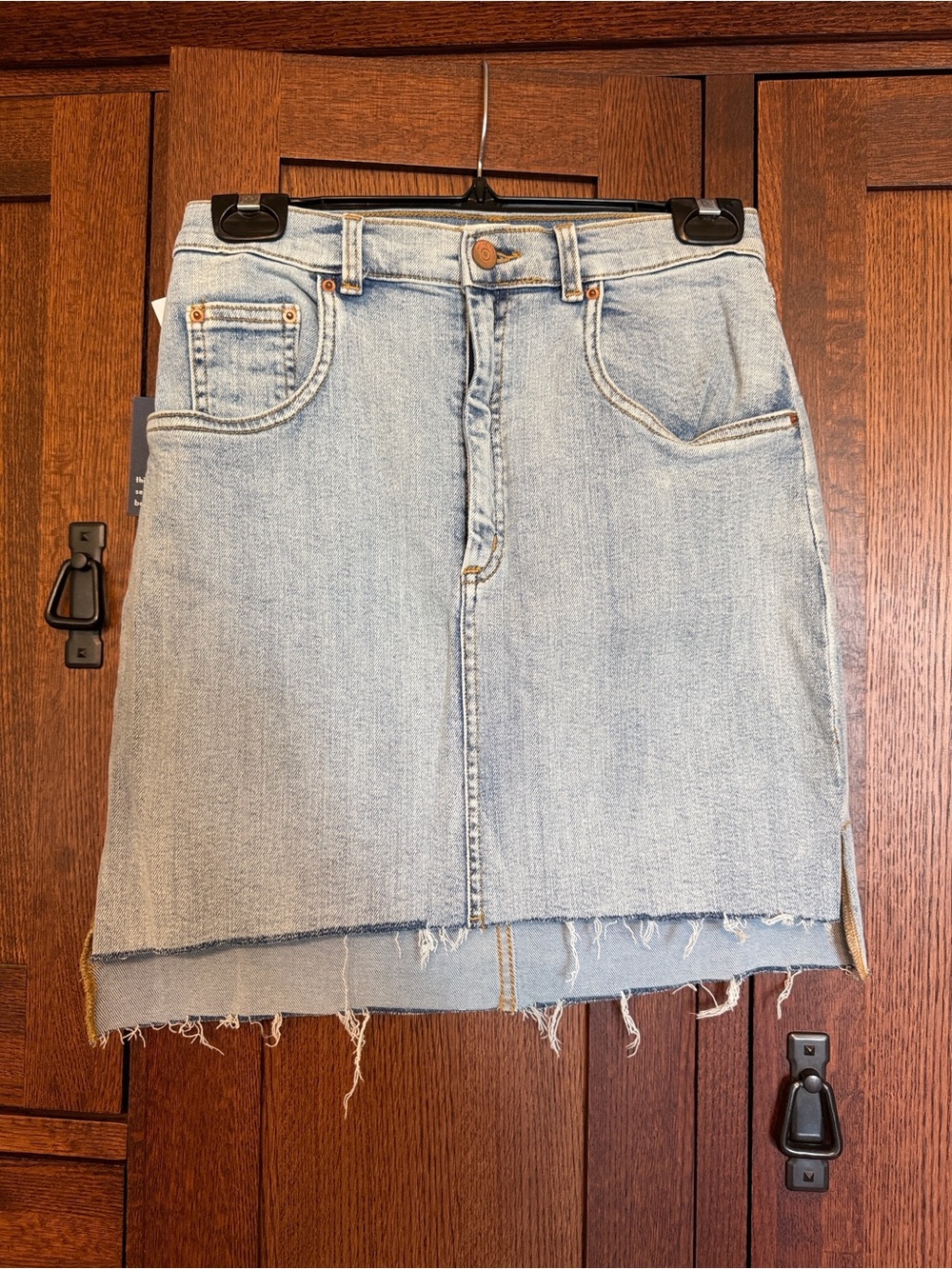 NWT Wilfred Free Tanit Denim Skirt in Light Vintage Blue - Picture 3 of 6